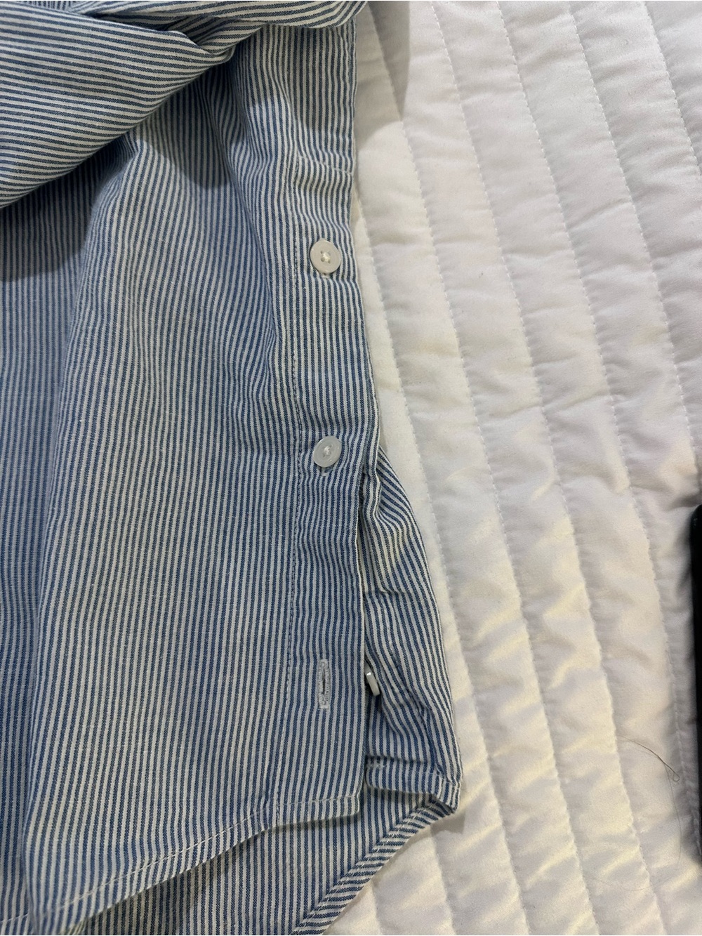 Madewell Blue and White Pinstripe Button-Down Shirt - Picture 6 of 8